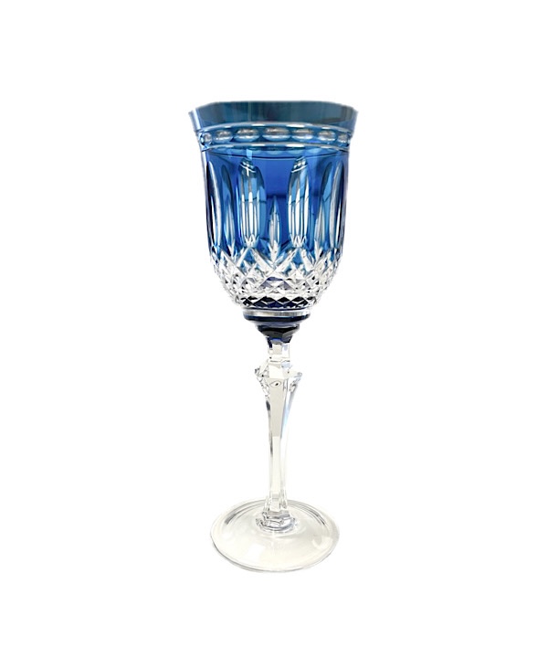 TAÇA DE CRISTAL AZUL CLARO