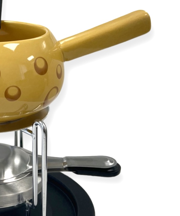 APARELHO DE FONDUE AMARELO COM 7 PEÇAS