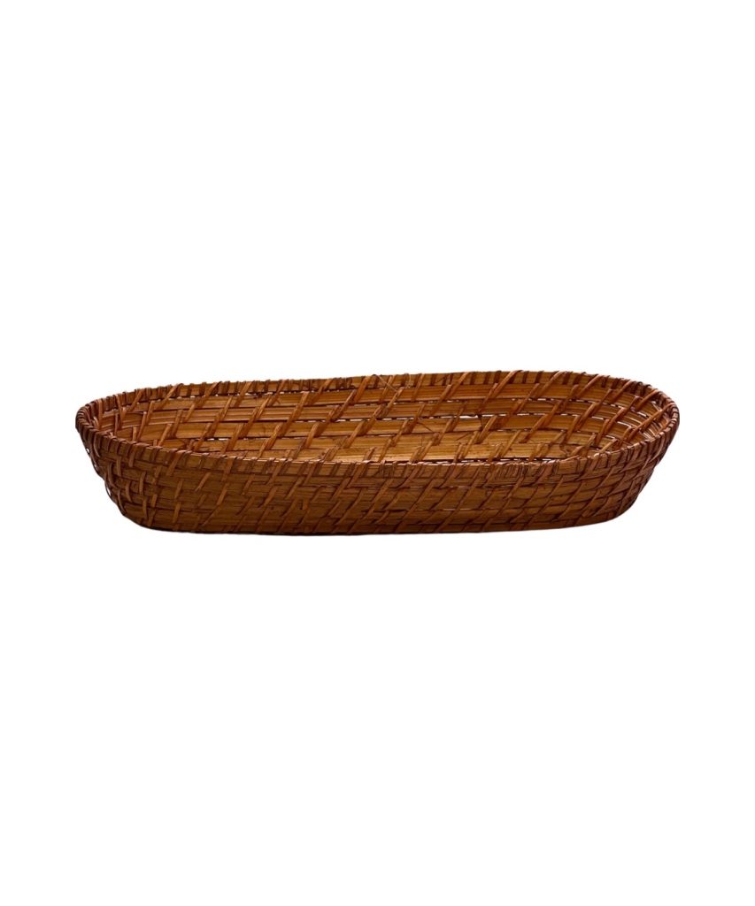 CESTA PEQUENA  PARA PÃES  EM RATTAN DE BAMBU