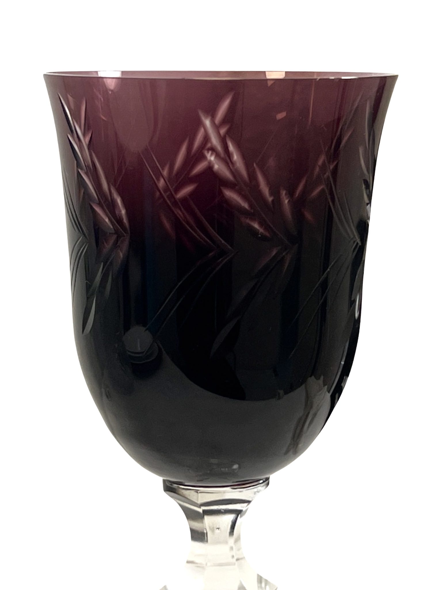 TAÇA VINHO ROXA STRAUSS DE CRISTAL