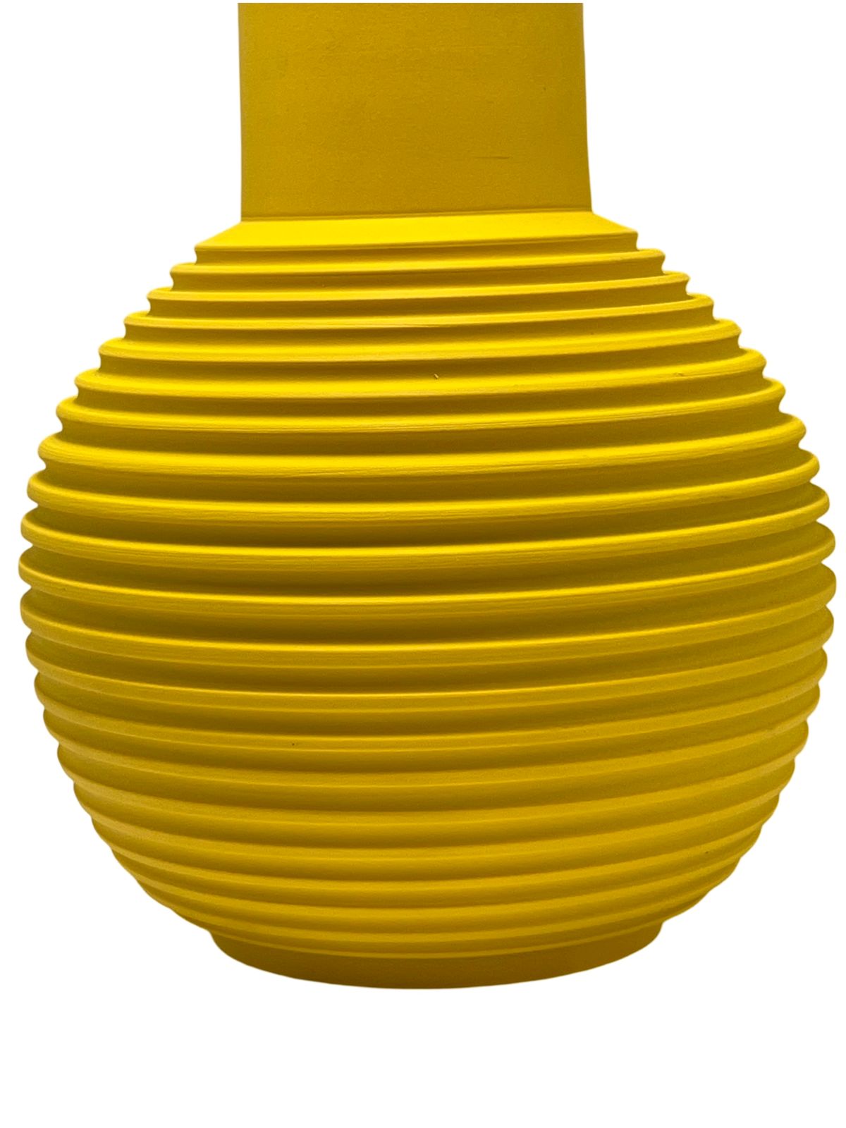 VASO DE CERÂMICA  BOJUDO AMARELO STRIPES