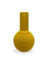 VASO DE CERÂMICA  BOJUDO AMARELO STRIPES